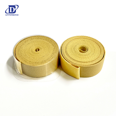 kopen Geel Aramidvezel Volledig Gecoat Aramid Tape 0,50-0,62 mm Voor Consistente Tabakvervoer online vervaardiging