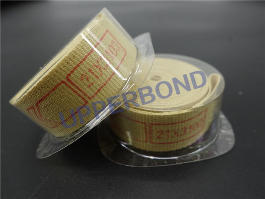 18.5 * 3100 Gele Garniture Banden van Mm voor Sigarettenfilter Rod Making Machine
