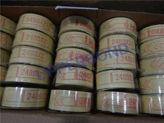 Band van de Transmissiegarniture van 2489 * 21 Mm de Eindeloze Gele Aramid